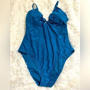 Shade & Shore sexy blue one piece swim suit NWT
